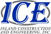 ICE Logo | Inland Construction & Engineering, Inc. Panama City, Florida providing construction, general contracting, marine construction, design & engineering, diving services, roofing, & bulding rehab.