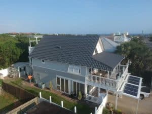 completed Roofing project on a new home in FLorida | Inland Construction & Engineering, Inc. Panama City, Florida providing construction, general contracting, marine construction, design & engineering, diving services, roofing, & bulding rehab.